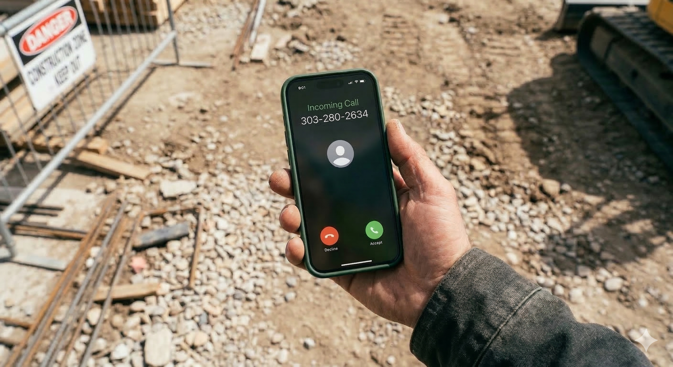 Holding a phone while servicing